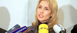 "Richtig sauer": SPD-Verhandlungsführerin Manuela Schwesig tritt nach den gescheiterten Verhandlungen vor die Mikrofone.