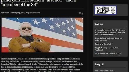Aufregung nach Debatte: Der Beitrag auf der studentischen Internetseite "part a" wirft dem Publizisten Broder vor, einen Studenten als "Mitglied der Waffen-SS" bezeichnet zu haben. Broder bestreitet dies.