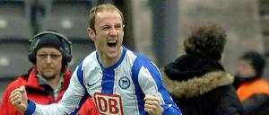 Herthas Torschütze Roman Hubnik konnte nur einmal jubeln an diesem Derby-Tag.