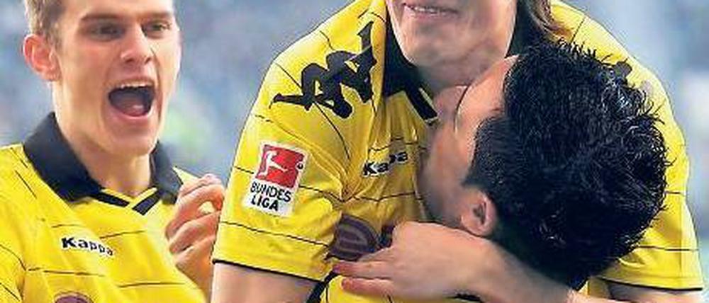 Und jetzt Schalke. Die Dortmunder freuen sich schon aufs Derby. Foto: dpa