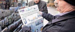 Schlagzeilen machen die Proteste in Ägypten auch bei der Presse im Ausland. Die Zeitungen im Libanon (Foto) konzentrieren sich auf die regionalen Auswirkungen. Foto: dpa