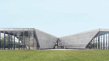 Auf dem Boden geblieben. Der Architekt Justus Pysall entwarf das Eingangsgebäude des Museums am Rand des ehemaligen Krakauer Flughafens. Foto: p-a/dpa