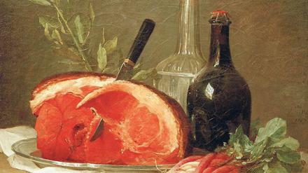 Anne Vallayer-Costers "Stillleben mit Schinken".