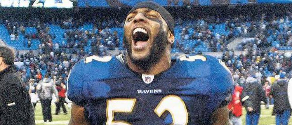 Schrei nach Siegen. Football-Legende Lewis gewann erst einen Super Bowl. Foto: Reuters