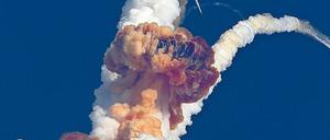 Kurz nach dem Start ist die Rakete in Indien explodiert.