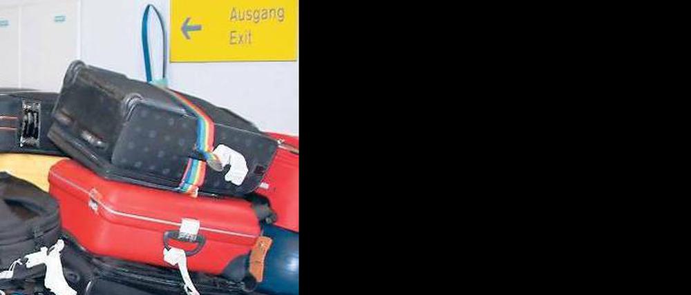 Herrenlos. Die Ankunftshalle E wurde zur Sortierstation umfunktioniert. 