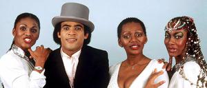 Die Band Boney M. mit dem Tänzer Bobby Farrell (Archivfoto 1981).