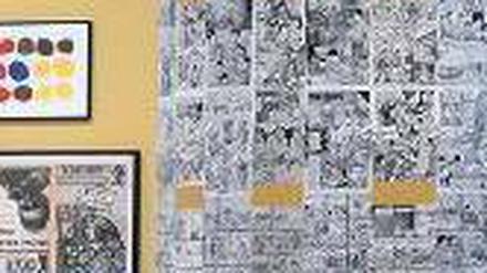 Kunst, Politik oder Propaganda? Blick in die Ausstellung im NBK. 