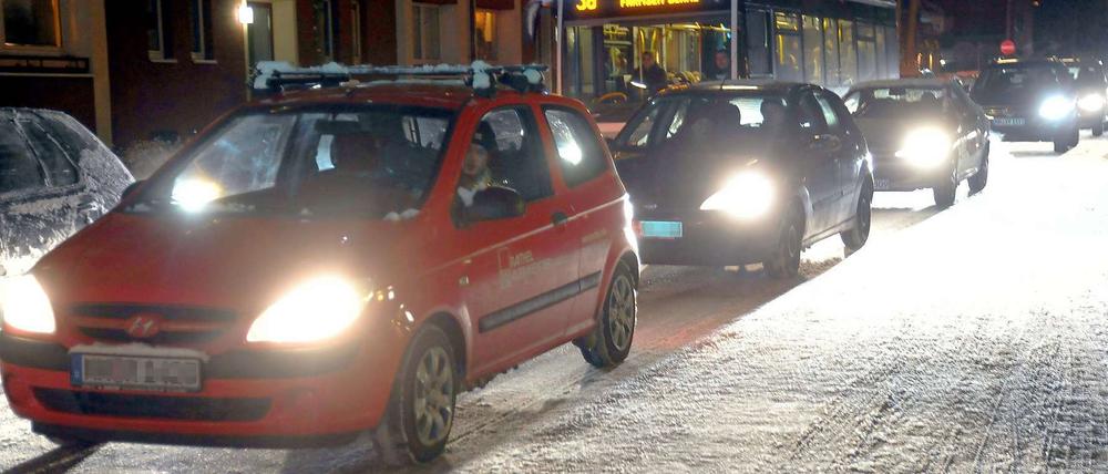 Der Winter ist nach Hamburg zurückgekehrt.
