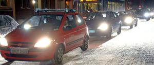 Der Winter ist nach Hamburg zurückgekehrt.