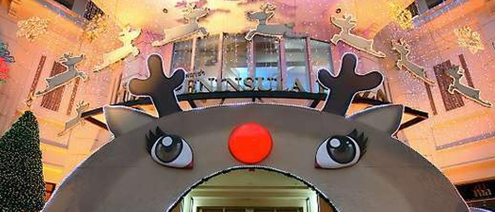 Weihnachten in Bangkok ist eine Mischung aus Kitsch und tropischen Temperaturen.