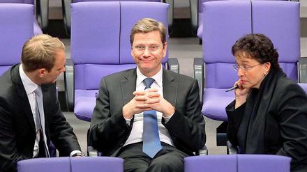 Diplomatisches Lächeln. Ob es bei dem Gespräch um Karrierefragen ging, ist nicht bekannt.