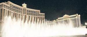 Das Bellagio in Las Vegas bei Nacht.