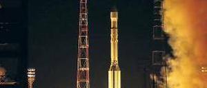 Abgestürzt. Nach dem Start in Baikonur fiel die Trägerrakete ins Meer. Foto: AFP