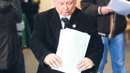 Im Aufwind. Jaroslaw Kaczynski schnitt besser ab als vorausgesagt. Foto: dpa