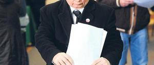 Im Aufwind. Jaroslaw Kaczynski schnitt besser ab als vorausgesagt. Foto: dpa