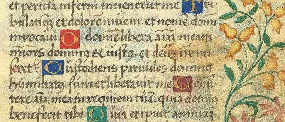 Feingewebt. Seite aus einem Gebetbuch, das zwischen 1515 und 1520 entstand.