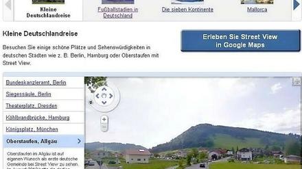 Durch die Straße laufen in Oberstaufen ...