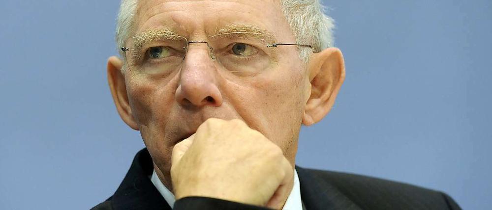 Rücktrittsangebot dementiert: Wolfgang Schäuble.