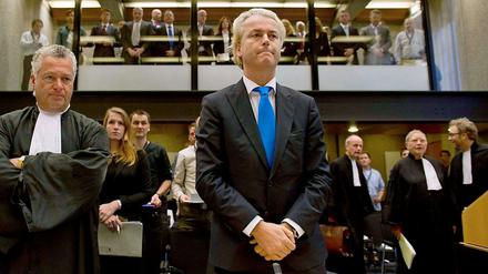 Geert Wilders vor Gericht.