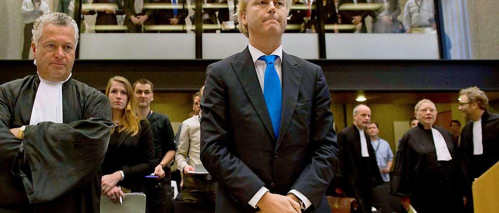 Geert Wilders vor Gericht.