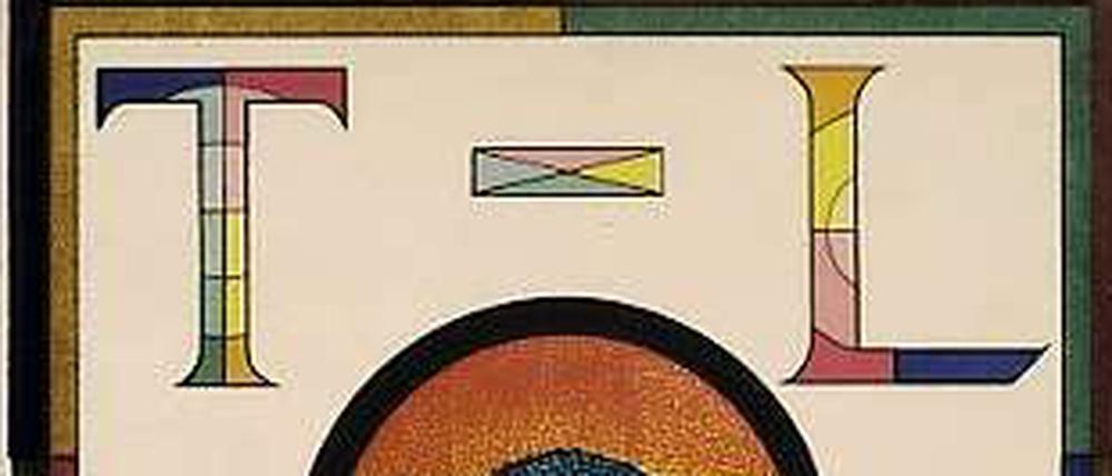 Landschaft aus Buchstaben. "Théâtre libre",Lithografie von Paul Signac (1989) 