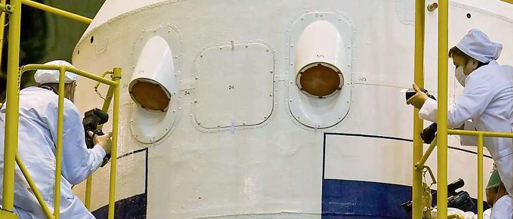 Vor dem Flug. Tests in Baikonur.