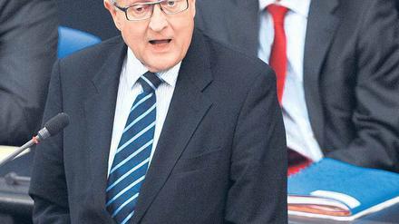 Gefragt. Die Minister Brüderle und Röttgen bei der Fragestunde im Bundestag.