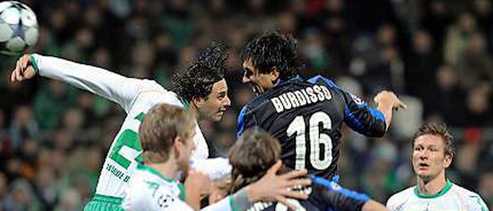 Vor zwei Jahren gelang Bremen in der Champions League ein 2:1-Heimsieg gegen Inter. Auch in Mailand blieb Werder beim 1:1 ungeschlagen.
