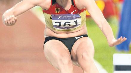 Lena Malkus, 17, gewann bei den ersten Olympischen Jugendspielen in Singapur die Goldmedaille im Weitsprung. Ihr gelang ein Sprung auf 6,40 Meter.