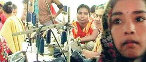 Ein vergitterter Saal ist der Arbeitsplatz für die Näherinnen von KiK. 