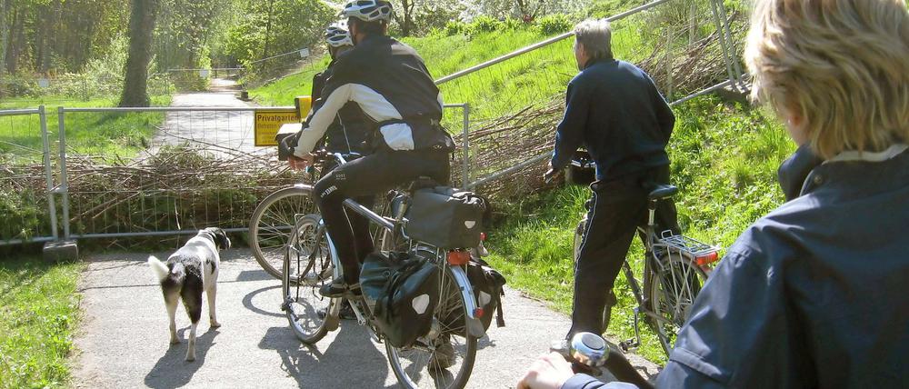 Anrainer blockierten immer wieder Uferwege.