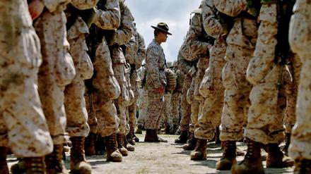 Aufmarsch zum Abmarsch. Nach der Grundausbildung kommt das Gefechtstraining, dann der Einsatzbefehl. 30.000 zusätzliche Soldaten will US-Präsident Obama bis Sommerende nach Afghanistan geschickt haben, sie füllen auch die Lücke, die die jetzt abrückenden niederländischen Truppen reißen.