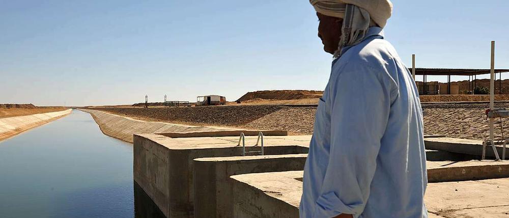 Abgezweigtes Nilwasser soll die Wüste zum Blühen bringen.