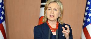 US-Außenministerin Hillary Clinton kündigt neue Sanktionen gegen Nordkorea an.