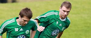 Unsichere Zukunft: Ob Zvjezdan Misimovic (l.) und Edin Dzeko auch in einem Monat noch in Wolfsburg spielen, wissen nicht einmal die beiden VfL-Stars selbst.