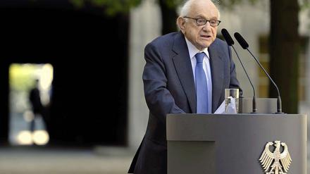 Fritz Stern, Historiker aus New York, bei seiner Ansprache in Berlin.