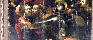 Ohne Sinn und Verstand. Die Täter im Fall Caravaggio haben das Gemälde, das sie in Odessa aus dem Rahmen geschnitten hatten, nicht gerollt sondern gefaltet. Entsprechend groß sind die Bruchschäden an den Faltkanten. Berlin plant im November eine große Caravaggio-Ausstellung. Foto: dpa