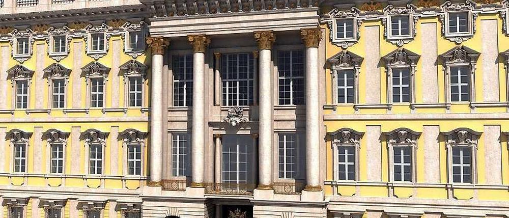 Das Bundeskabinett hatte den Wiederaufbau des Berliner Schlosses, hier eine Simulation, bis 2014 auf Eis gelegt. Bundesbauminister Peter Ramsauer (CSU) will schon früher beginnen.