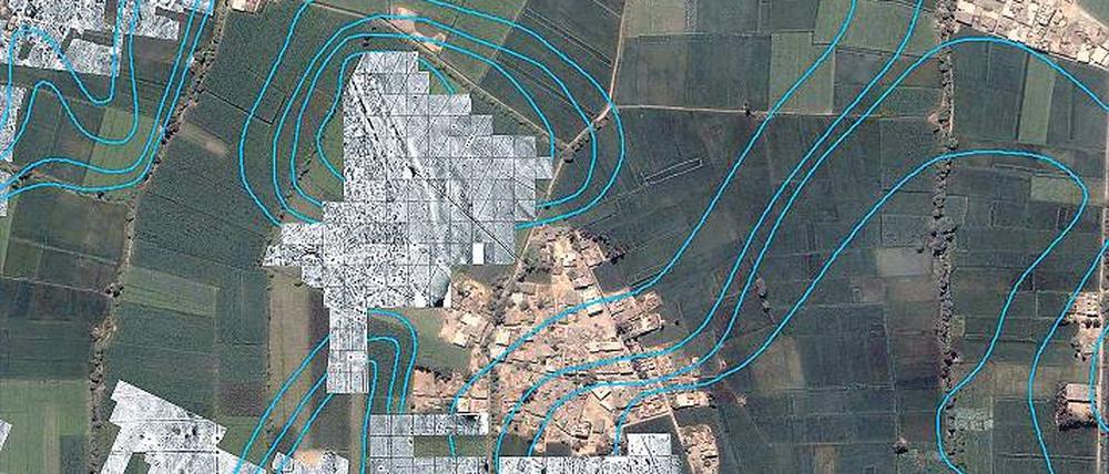 Vermessen. Unter Feldern und der Stadt Tel al Dabaa liegt das antike Avaris. Foto: dpa
