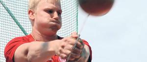 Dreht sich um sich selbst. Sergej Litwinow hat noch Kraft für weite Würfe, aber keine Geduld mehr für Deutschland.