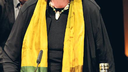 Heiter am Hanseatenweg. Christa Wolf, mit Ingo Schulze auf dem Podium.