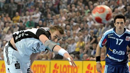 Das saß! Filip Jicha netzt für den THW Kiel ein.