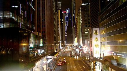 Hongkong bei Nacht.