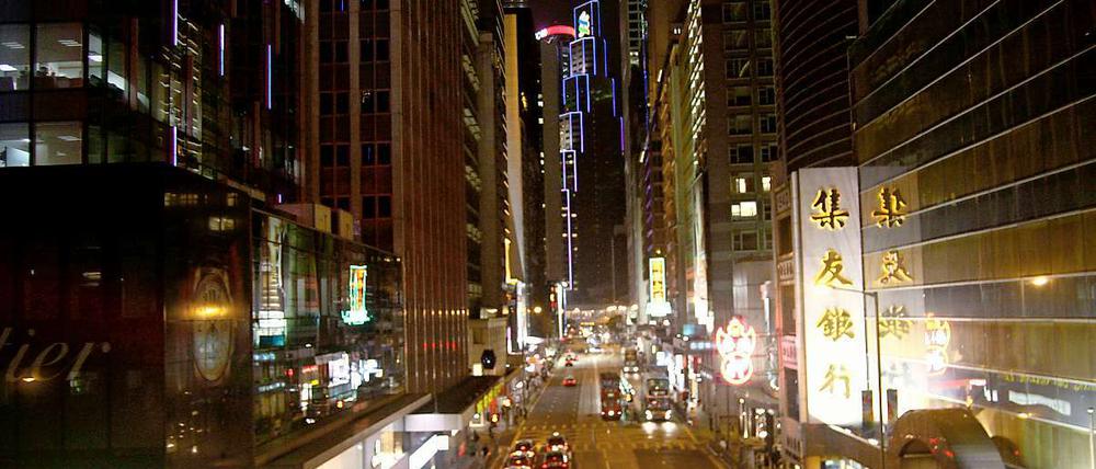 Hongkong bei Nacht.
