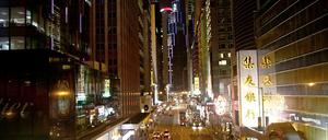 Hongkong bei Nacht.