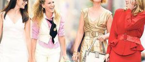 Mit dem „Stiletto“-Film „Sex And The City“ (v. l. n. r. Kristin Davis, Sarah Jessica Parker, Cynthia Nixon, Kim Cattrall) startet Sixx heute um 20 Uhr 15 sein Programm. Foto: dpa