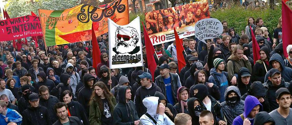 Die Revolutionäre 1. Mai-Demo endete in diesem Jahr schnell und schmerzlos. 