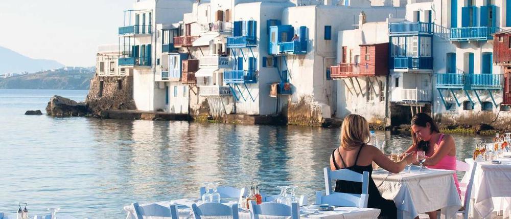 Traumziel Mykonos. Die Gäste können mit sehr aufmerksamem Personal rechnen.