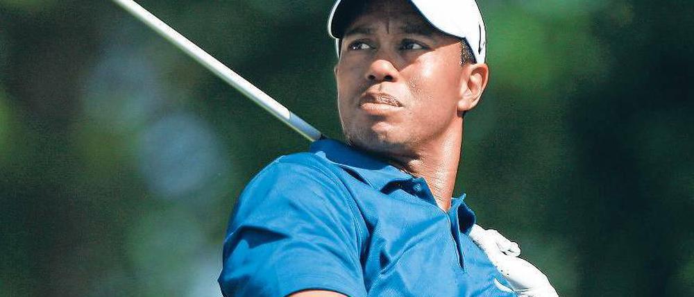 Und wieder daneben. In der zweiten Runde von Quail Hollow traf Tiger Woods beim Abschlag nur zwei von 18 Fairways.